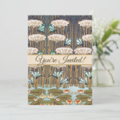 Invitation Dragonflies Water Lilies Marais Art Nouveau (Debout devant)