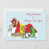 Invitation Dragons de Noël (Dos)