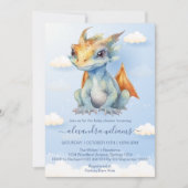 Invitation Dragons Fairy Tale Dragon Baby shower (Devant)