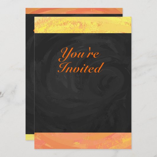 Invitation Dragons Oeil orange et noir Monogramme (Devant / Derrière)