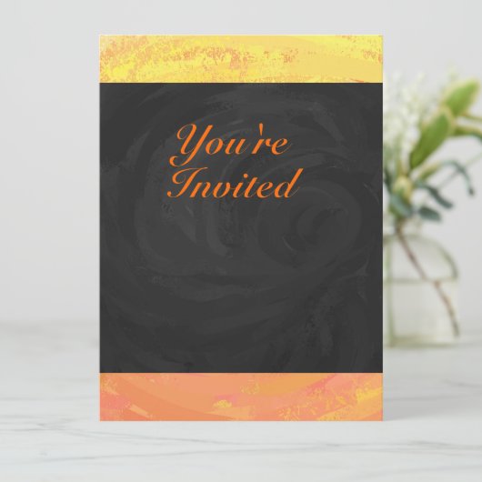 Invitation Dragons Oeil orange et noir Monogramme (Debout devant)