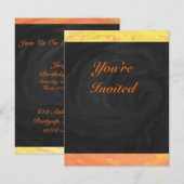 Invitation Dragons Oeil orange et noir Monogramme (Devant / Derrière)