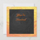 Invitation Dragons Oeil orange et noir Monogramme (Devant)