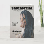 Invitation Dramatic Magazine Style Graduation Party (Devant)