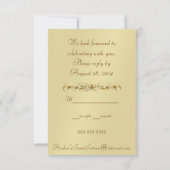 Invitation dramatique de masquerade rouge RSVP (Dos)