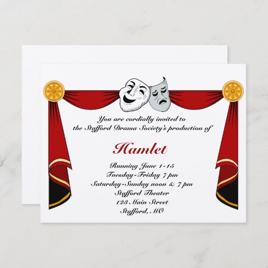 Invitation dramatique et théâtrale (Devant / Derrière)
