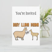 Invitation Drame de lama de bébé (Debout devant)