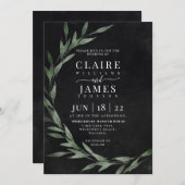 Invitation Drame de rêve Feuille classique, (Devant / Derrière)