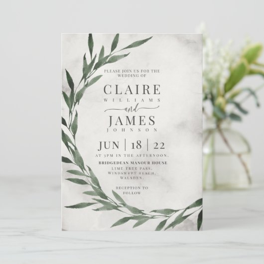 Invitation Drame de rêve Feuille classique, (Debout devant)