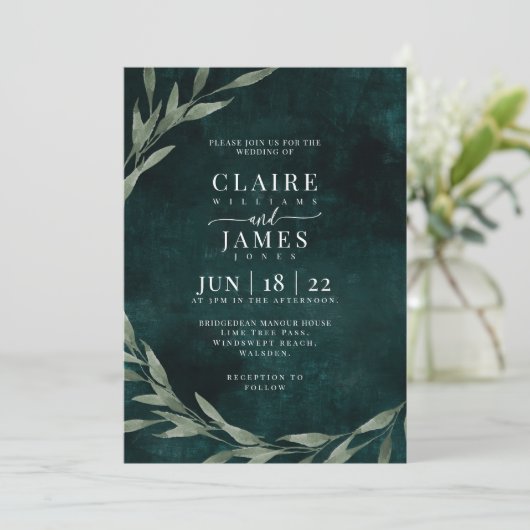 Invitation Drame de rêve Feuille classique, (Debout devant)