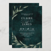 Invitation Drame de rêve Feuille classique, (Devant / Derrière)