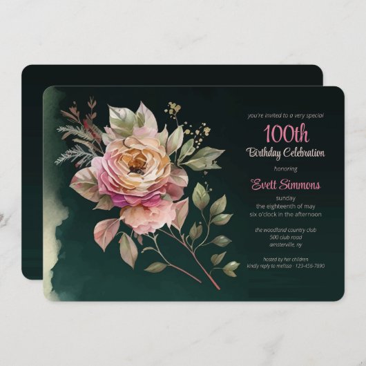 Invitation Drame et Romance (Devant / Derrière)