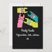 Invitation Drame Lama Coloré Camelidé  (Dos)