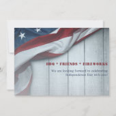 Invitation Drapeau 4 juillet Parti Rustic Stars et Stripes (Dos)