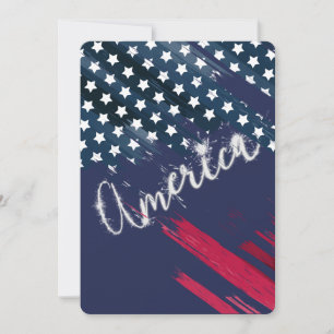Invitation Drapeau 4 juillet Parti Sparkler