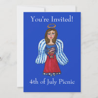 Drapeau 4 juillet Patriotic Angel USA