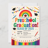 Invitation Drapeau à souder arc-en-ciel modifiable Diplôme pr (Devant)