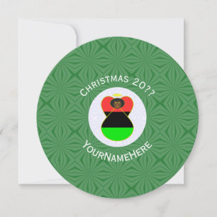Invitation Drapeau afro-américain Ange de Noël Personnalisé