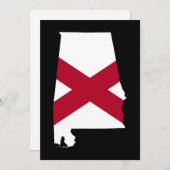 Invitation Drapeau Alabama (Devant / Derrière)