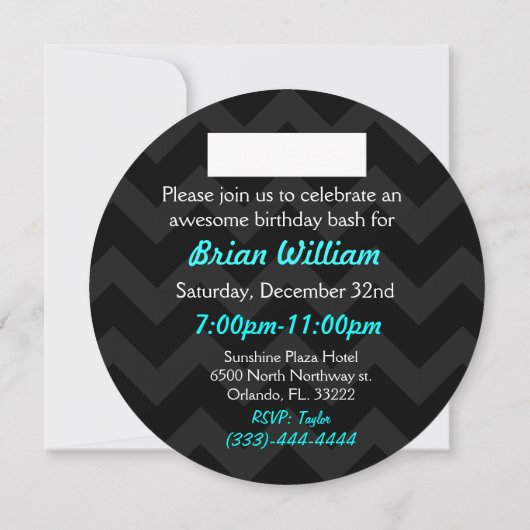 Invitation Drapeau allemand rond brillant (Dos)