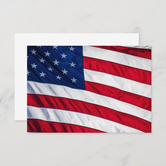Invitation Drapeau américain (Devant / Derrière)