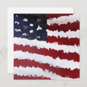 Invitation Drapeau américain (Devant / Derrière)