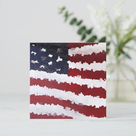 Invitation Drapeau américain (Debout devant)
