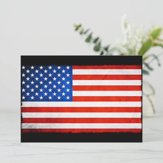 Invitation Drapeau américain (Debout devant)