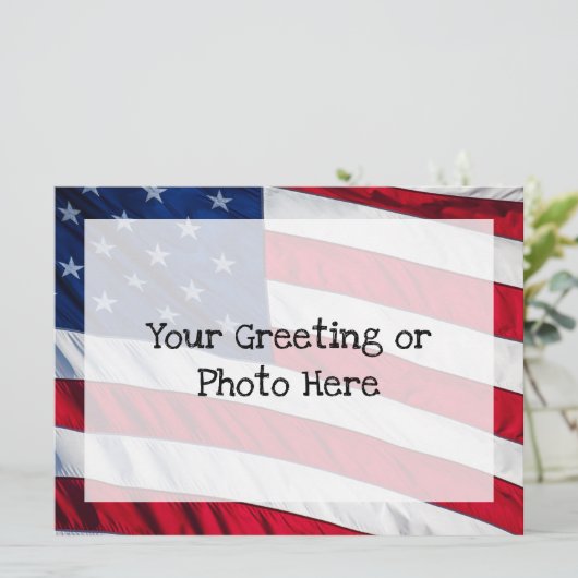 Invitation Drapeau américain (Debout devant)