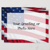 Invitation Drapeau américain (Devant / Derrière)