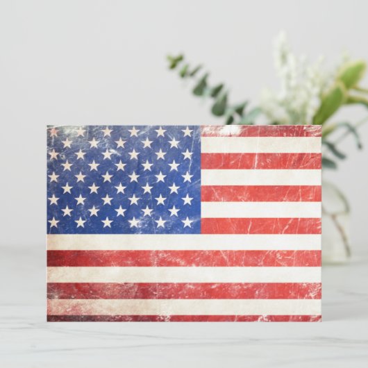 Invitation Drapeau américain (Debout devant)