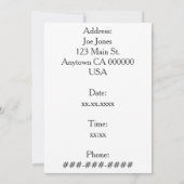 Invitation Drapeau américain (Dos)