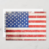 Invitation Drapeau américain (Devant / Derrière)