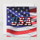 Invitation Drapeau américain (Devant)