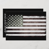 Invitation Drapeau américain (Devant / Derrière)