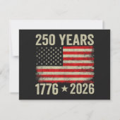 Invitation Drapeau américain 250 ans 1776-2026 (Devant)