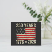 Invitation Drapeau américain 250 ans 1776-2026 (Debout devant)