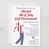 Invitation Drapeau américain | 4th of July Golf Tournament In (Devant)