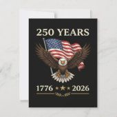 Invitation Drapeau américain aigle 250 ans 1776 2026 (Devant)