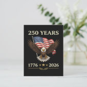 Invitation Drapeau américain aigle 250 ans 1776 2026 (Debout devant)