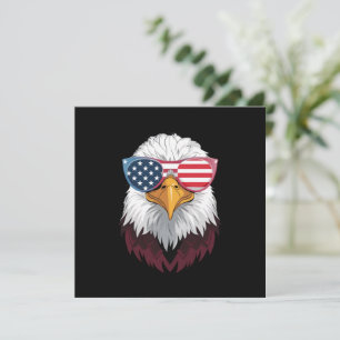 Invitation Drapeau Américain Aigle Patriotique 4 Juillet