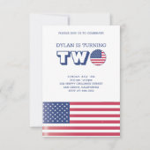 Invitation Drapeau américain Anniversaire (Devant)