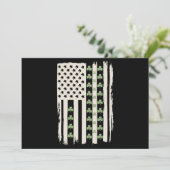 Invitation Drapeau américain avec Shamrocks pour St patrick (Debout devant)