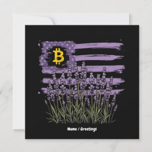 Invitation Drapeau américain Bitcoin BTC Révolution Drôle Cry