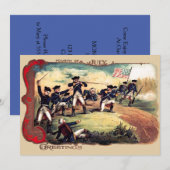 Invitation Drapeau américain de guerre révolutionnaire (Devant / Derrière)