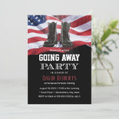 Invitation Drapeau américain de l'armée militaire (Debout devant)