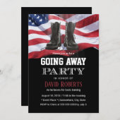Invitation Drapeau américain de l'armée militaire (Devant / Derrière)