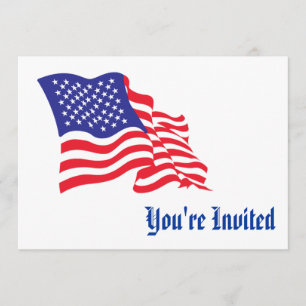 Invitation Drapeau américain des États-Unis