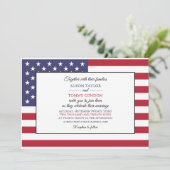 Invitation Drapeau américain, Drapeau Mariage des États-Unis (Debout devant)