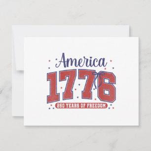 Invitation Drapeau américain du 4 juillet vintage 250 ans 177